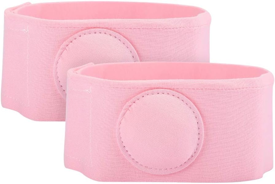 Wchiuoe Umbilical Hernia Belt, Baby Belly Button Band, 2pcs Children Infant Baby Umbilical Hernia Belt, Infant Abdominal Binder, Adjustable Baby Navel Truss Support Abdominal Belt (Pink) - Image 8
